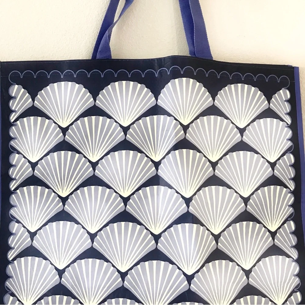 Shell Print Reusable Shopper Tote Bag